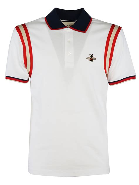 gucci bee motif polo shirt l|gucci bee embroidery polo shirts.